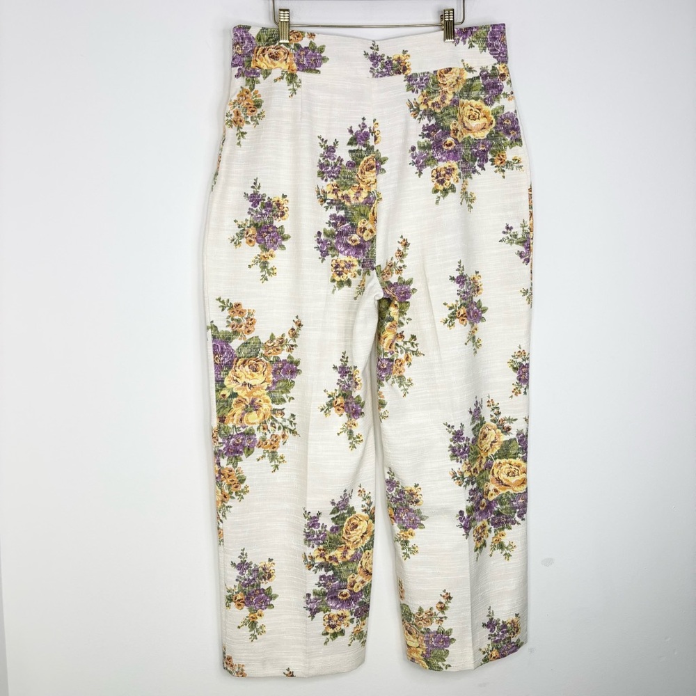 Sezane Jenson Trousers and Hermance Top Ella Purple Floral Size 14 Size 46 SET - Picture 10 of 16